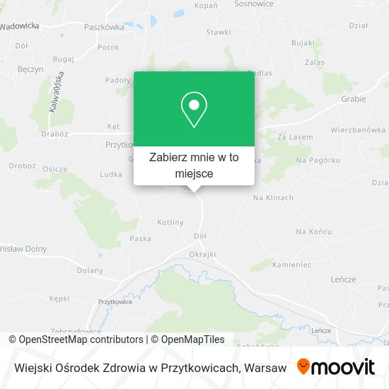 Mapa Wiejski Ośrodek Zdrowia w Przytkowicach