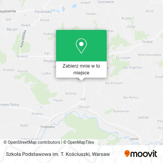 Mapa Szkoła Podstawowa im. T. Kościuszki