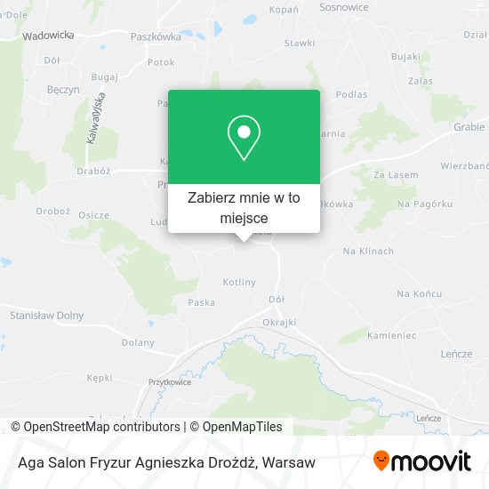 Mapa Aga Salon Fryzur Agnieszka Drożdż