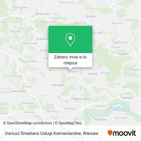 Mapa Dariusz Śmietana Usługi Kamieniarskie