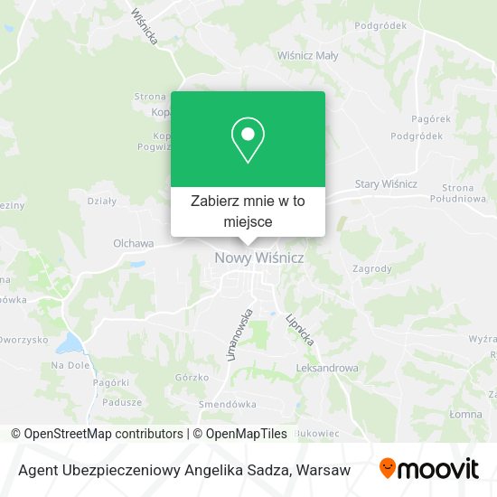 Mapa Agent Ubezpieczeniowy Angelika Sadza