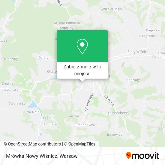 Mapa Mrówka Nowy Wiśnicz