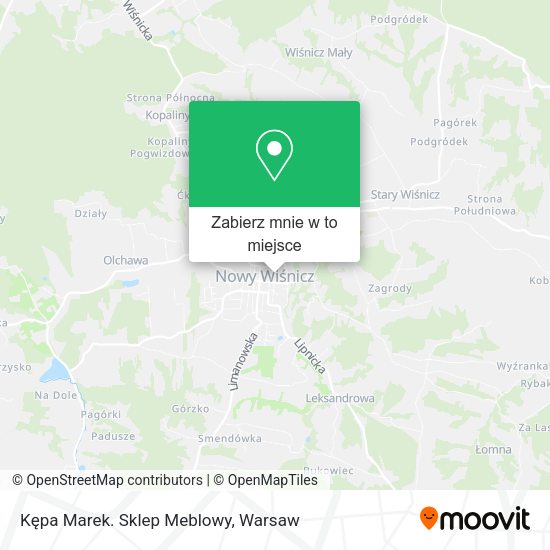 Mapa Kępa Marek. Sklep Meblowy