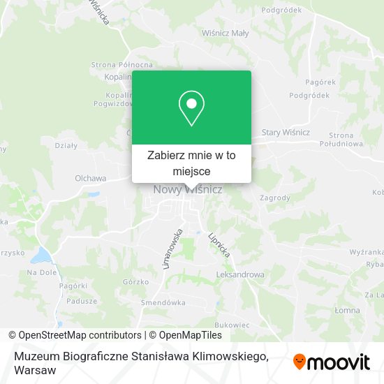 Mapa Muzeum Biograficzne Stanisława Klimowskiego