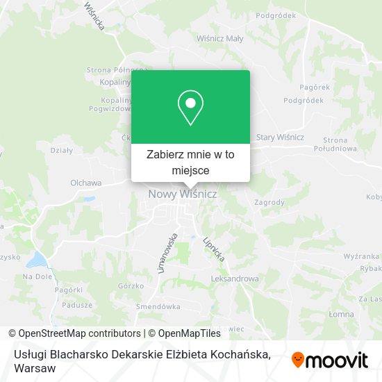 Mapa Usługi Blacharsko Dekarskie Elżbieta Kochańska