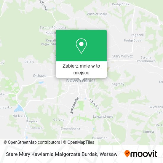 Mapa Stare Mury Kawiarnia Małgorzata Burdak