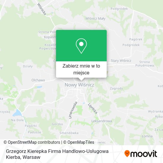 Mapa Grzegorz Kierepka Firma Handlowo-Usługowa Kierba