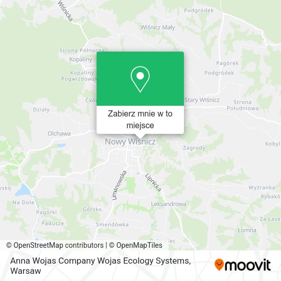 Mapa Anna Wojas Company Wojas Ecology Systems