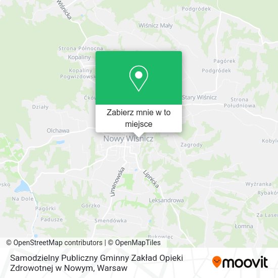 Mapa Samodzielny Publiczny Gminny Zakład Opieki Zdrowotnej w Nowym