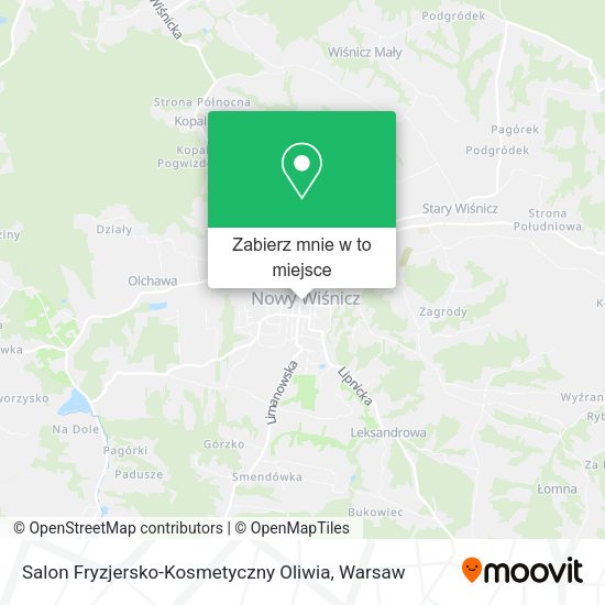 Mapa Salon Fryzjersko-Kosmetyczny Oliwia