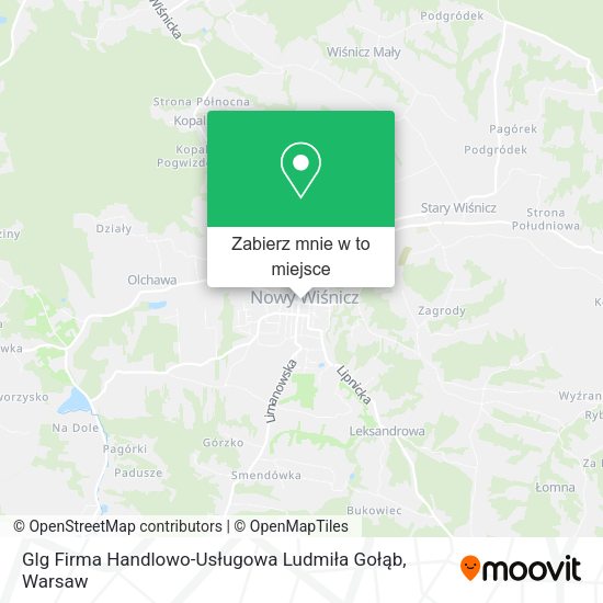 Mapa Glg Firma Handlowo-Usługowa Ludmiła Gołąb