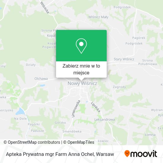 Mapa Apteka Prywatna mgr Farm Anna Ochel