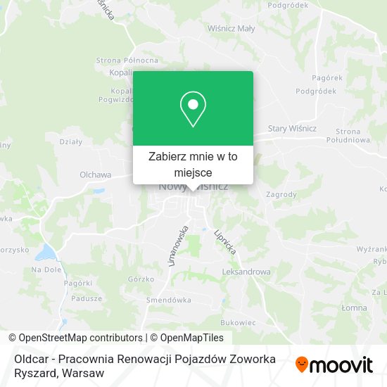 Mapa Oldcar - Pracownia Renowacji Pojazdów Zoworka Ryszard