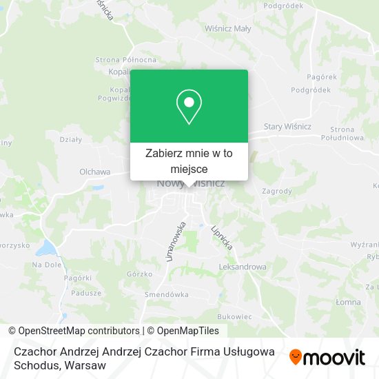 Mapa Czachor Andrzej Andrzej Czachor Firma Usługowa Schodus