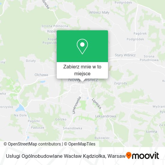 Mapa Usługi Ogólnobudowlane Wacław Kądziołka