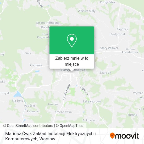 Mapa Mariusz Ćwik Zakład Instalacji Elektrycznych i Komputerowych