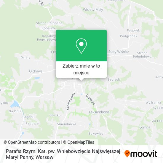 Mapa Parafia Rzym. Kat. pw. Wniebowzięcia Najświętszej Maryi Panny