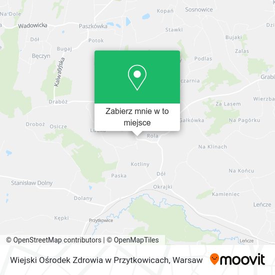 Mapa Wiejski Ośrodek Zdrowia w Przytkowicach