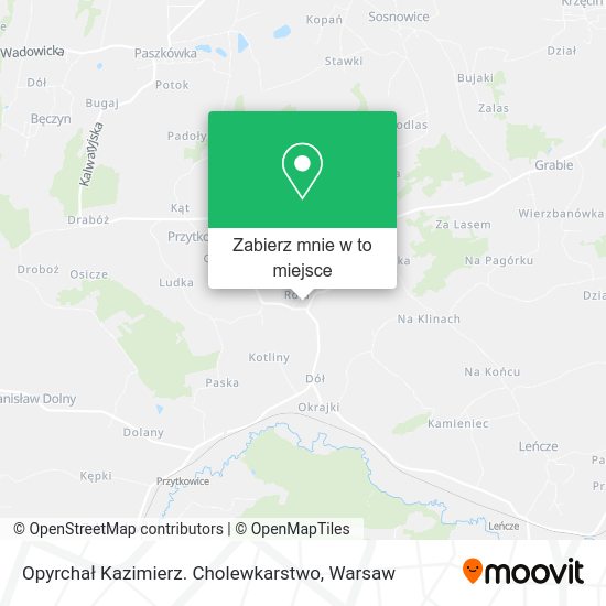 Mapa Opyrchał Kazimierz. Cholewkarstwo