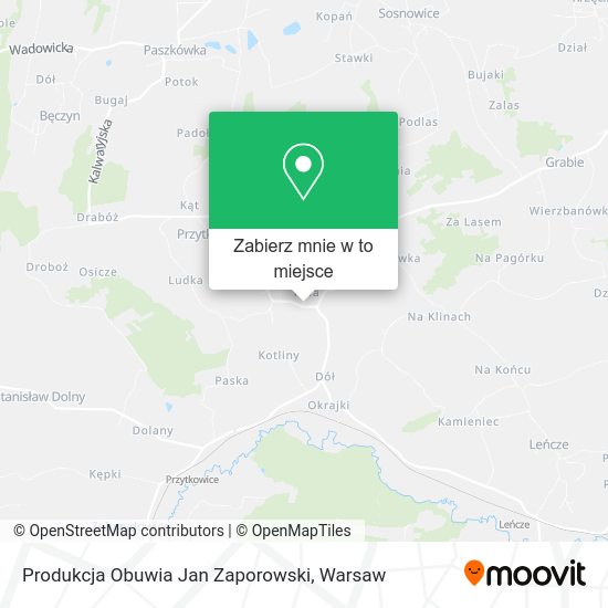 Mapa Produkcja Obuwia Jan Zaporowski