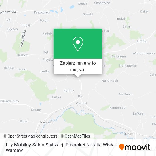 Mapa Lily Mobilny Salon Stylizacji Paznokci Natalia Wisła