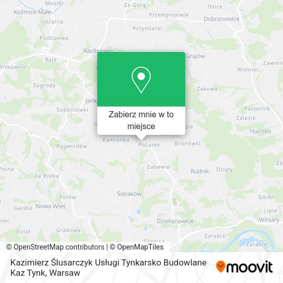 Mapa Kazimierz Ślusarczyk Usługi Tynkarsko Budowlane Kaz Tynk