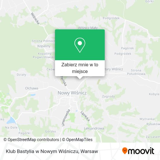 Mapa Klub Bastylia w Nowym Wiśniczu