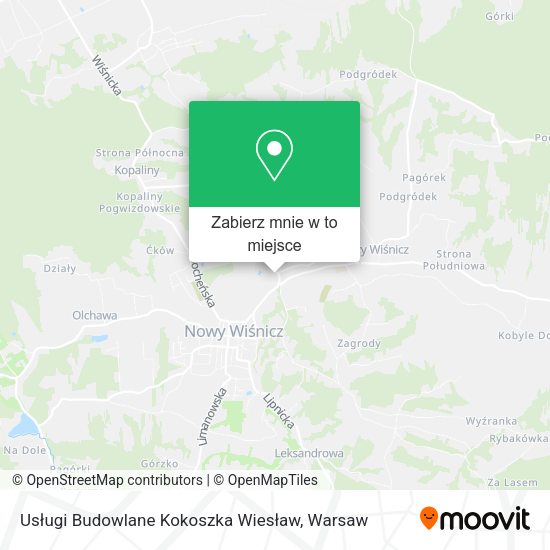 Mapa Usługi Budowlane Kokoszka Wiesław