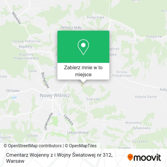 Mapa Cmentarz Wojenny z i Wojny Światowej nr 312