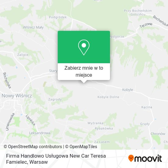 Mapa Firma Handlowo Usługowa New Car Teresa Famielec