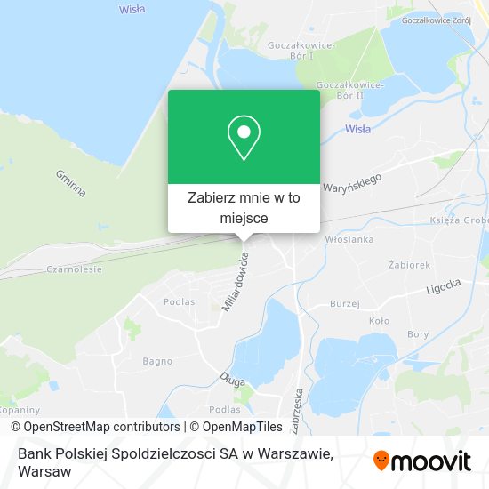 Mapa Bank Polskiej Spoldzielczosci SA w Warszawie