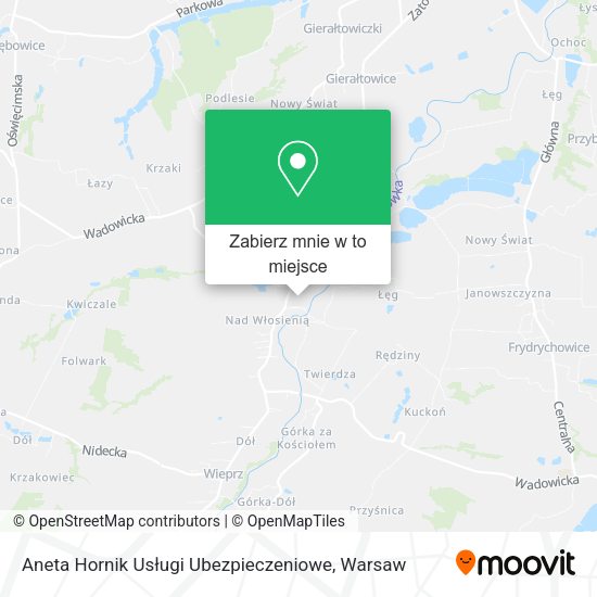 Mapa Aneta Hornik Usługi Ubezpieczeniowe