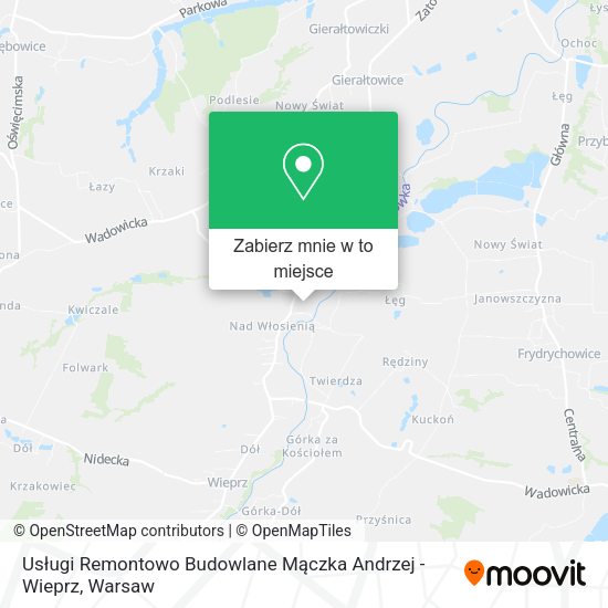 Mapa Usługi Remontowo Budowlane Mączka Andrzej - Wieprz