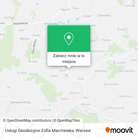 Mapa Usługi Geodezyjne Zofia Marchewka