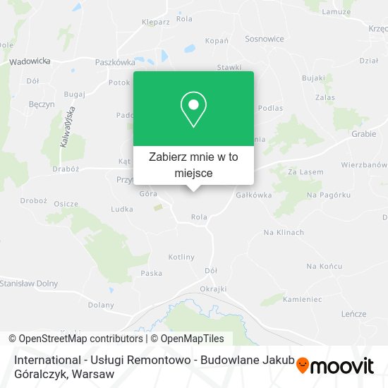 Mapa International - Usługi Remontowo - Budowlane Jakub Góralczyk