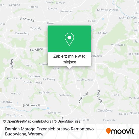 Mapa Damian Matoga Przedsiębiorstwo Remontowo Budowlane