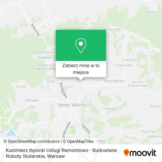 Mapa Kazimierz Kęsicki Usługi Remontowo - Budowlane Roboty Stolarskie