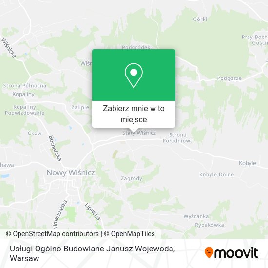 Mapa Usługi Ogólno Budowlane Janusz Wojewoda