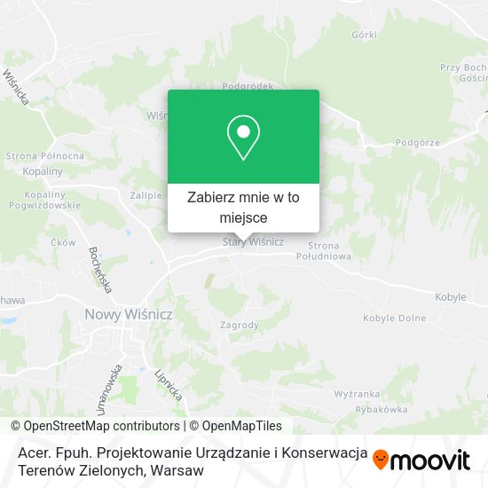 Mapa Acer. Fpuh. Projektowanie Urządzanie i Konserwacja Terenów Zielonych