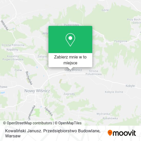 Mapa Kowaliński Janusz. Przedsiębiorstwo Budowlane