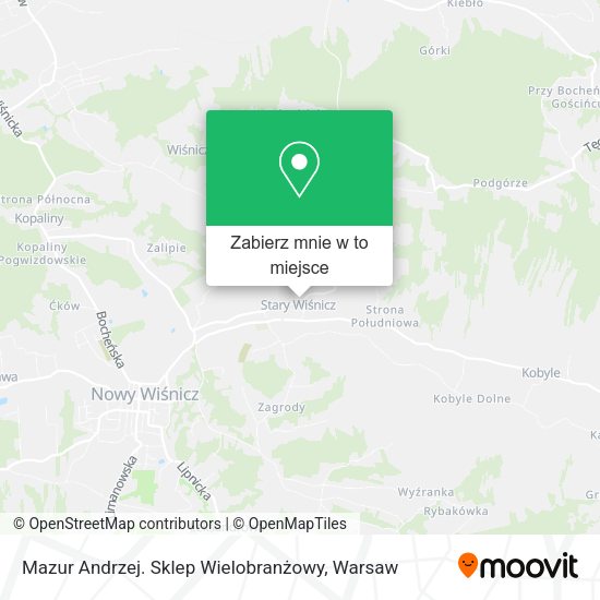 Mapa Mazur Andrzej. Sklep Wielobranżowy