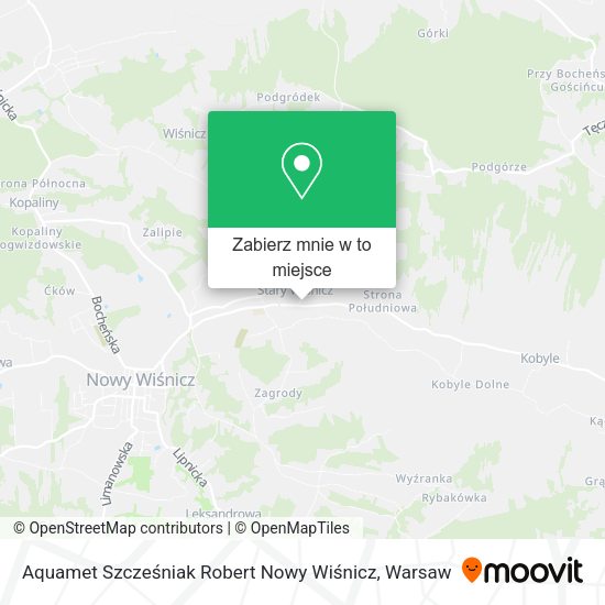 Mapa Aquamet Szcześniak Robert Nowy Wiśnicz