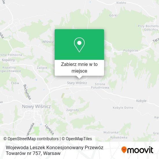 Mapa Wojewoda Leszek Koncesjonowany Przewóz Towarów nr 757