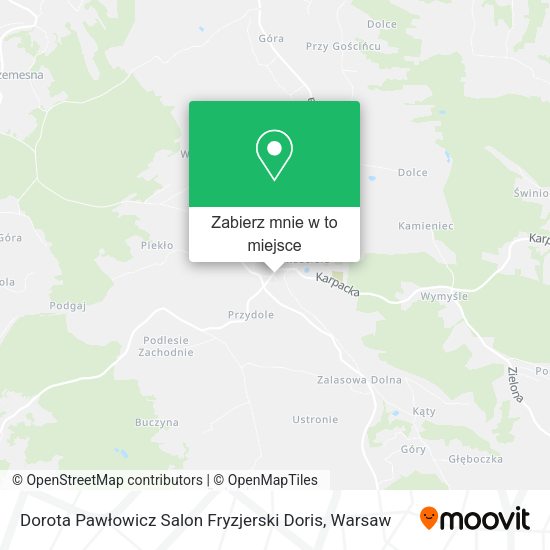 Mapa Dorota Pawłowicz Salon Fryzjerski Doris