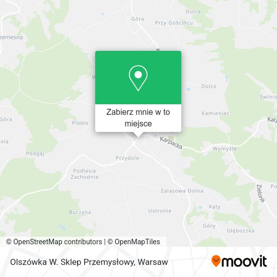 Mapa Olszówka W. Sklep Przemysłowy