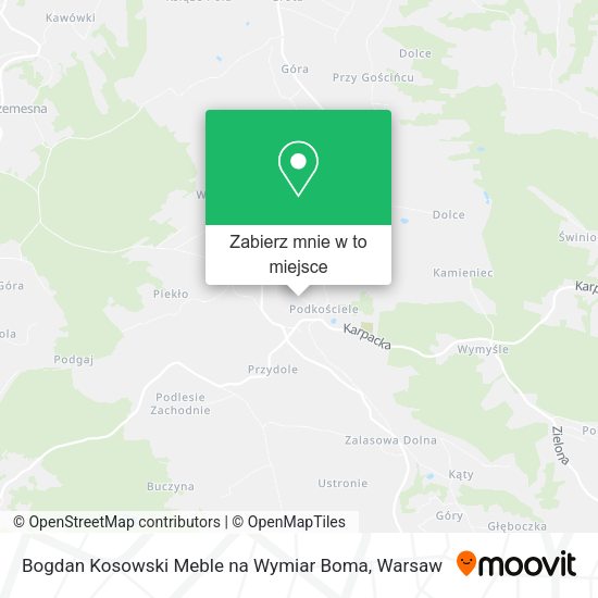 Mapa Bogdan Kosowski Meble na Wymiar Boma