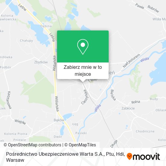 Mapa Pośrednictwo Ubezpieczeniowe Warta S.A., Ptu, Hdi