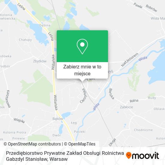 Mapa Przediębiorstwo Prywatne Zakład Obsługi Rolnictwa Gabzdyl Stanisław