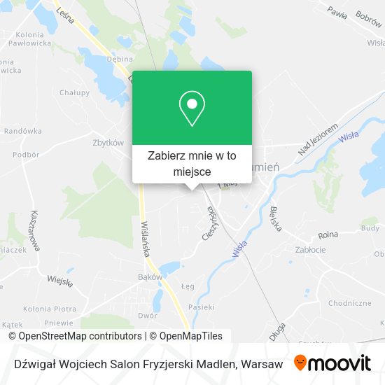 Mapa Dźwigał Wojciech Salon Fryzjerski Madlen