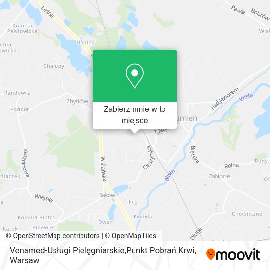 Mapa Venamed-Usługi Pielęgniarskie,Punkt Pobrań Krwi